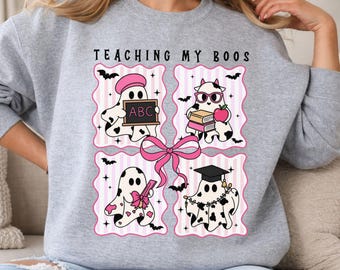 Comfort Colors® Teacher Halloween Shirt, Spooky Teacher Halloween Tee, Spooky Back to School Teacher TShirt Tooter Gift