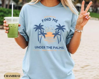 Comfort Colors® Sunshine Beach Shirt, Tropical Beach Tees, Beachy Coastal, Trendy Summer Tshirt, Vacation Outfit, Seashells Beach Lover Gift