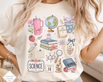 Science Teacher Tee Science Teacher Appreciation Gift, Cute Teacher Back to School Sweatshirt, Science Tutor Gift Loves Test Tubes Shirt