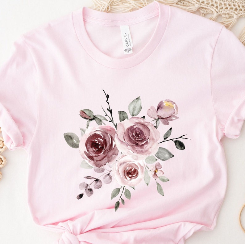 Floral Shirt Trendy Nature Spring Rose T Shirt Mother's Day Flower T ...
