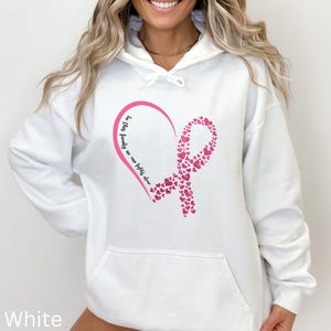 Breast Cancer Awareness Hoodie Pink Ribbon Sweatshirt Breast Cancer Survivor Sweater Pink October Support Shirt, Motivational Sweatshirt