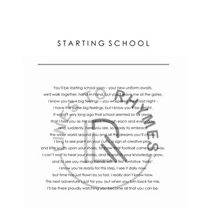 Starting School Poem