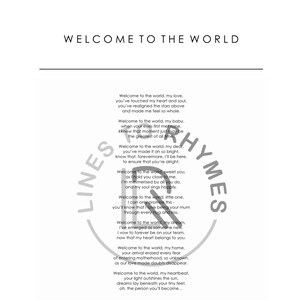 Welcome to the World Poem