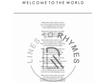 Welcome to the World Poem