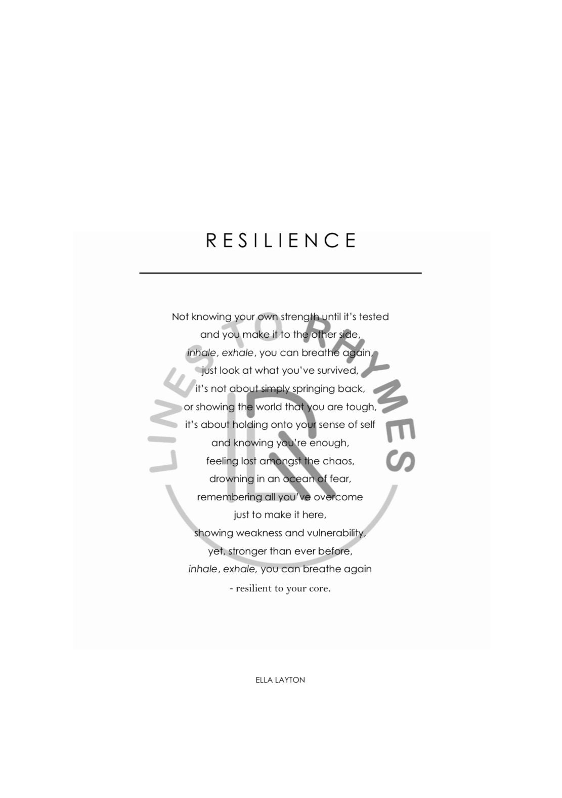Resilience Poem - Etsy