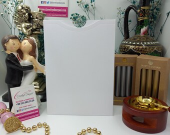 Sobre de invitación blanco con apertura superior / Boda, compromiso, cumpleaños, evento corporativo / Calidad prémium, tamaños personalizados disponibles, fiesta