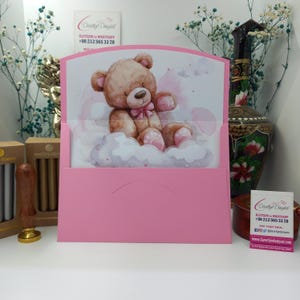 Rosa Valentinstag, Liebe, Babyparty, Freund-Tag spezieller Design-Einladungsumschlag, personalisierter kundenspezifischer Kartenhalter für besondere Anlässe