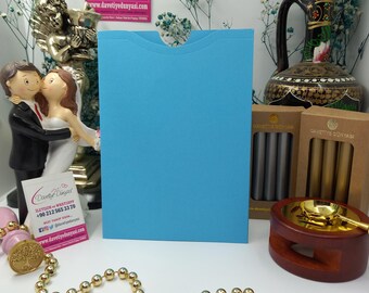 Top-Opening Bahia Sky Blue Envelope | Wedding, Baby Shower & Birthday Invitations | Premium Quality, Custom Sizes Available, iT's A Boy