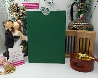 Top-Opening Bahia Antique Green Invitation Envelope | Premium Paper | Wedding, Birthday & Corporate Event Perfect Match, Elegant Envelopes