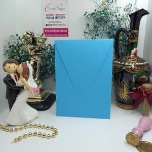 Hellblauer kundenspezifischer vertikaler Einladungsumschlag für Hochzeiten, Geburtstage, Babypartys, Veranstaltungen, Einladungen, Jubiläen, Partys, Feiern