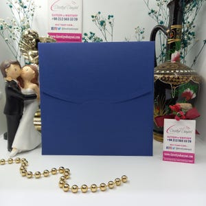 Busta per invito quadrata Bahia blu navy da 270 g per matrimoni, anniversari, eventi aziendali, baby shower, compleanni, occasioni speciali