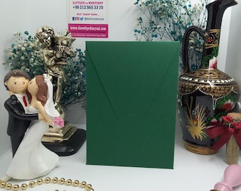 Green Vertical Invitation Envelope - Perfect for Weddings, Birthdays, Baby Showers, Events, Parties, Invitations, and Celebrations