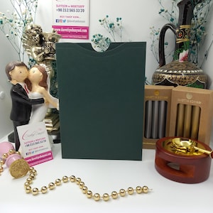 Enveloppe d'invitation Torito vert foncé à ouverture par le dessus - Papier premium pour mariages, anniversaires et événements d'entreprise, anniversaires, événements d'entreprise