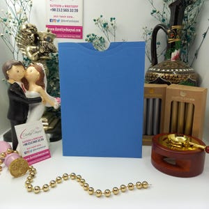 Busta per invito con apertura dall'alto Bahia Blue 270 g / Inviti per matrimonio, compleanno, anniversario, aziendali, design elegante e di alta qualità, buste
