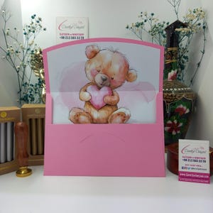 Rosa Valentinstag, Liebe, Babyparty, Freund-Tag spezieller Entwurf Einladungsumschlag - kundengerecht & personalisiert, Valentinstagskarte