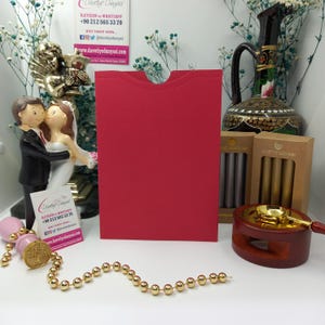 Top Öffnender Bahia Roter Einladungsumschlag - Premium 270g Papier für Hochzeiten, Jubiläen, Geburtstagsfeiern & Firmenevents