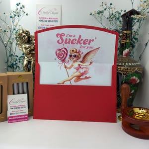 Roter Engel-Umschlag Valentinstag, Herzeinladung Umschläge, Liebesnotizen, Romantische Hochzeit, Valentinstagsparty, personalisiertes Briefpapier, Liebe