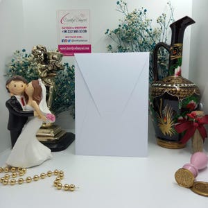 Bahia witte 270 gsm enveloppen van hoge kwaliteit, gepersonaliseerde aangepaste trouwkaarten, babyshowers, uitnodigingen bedrijfsevenement, handgemaakt briefpapier