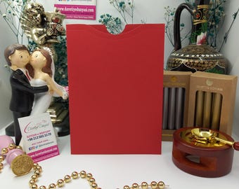 Enveloppe d'invitation rouge byzantine Torito à ouverture par le haut – Parfaite pour les mariages, les anniversaires, les événements d'entreprise et les occasions spéciales, Enveloppes rouges