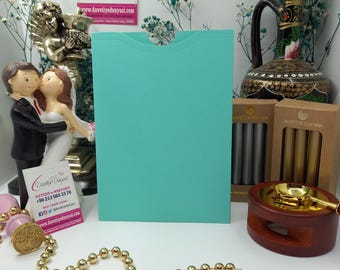 Top-Opening Bahia Sea Green Invitation Envelope – Premium Quality for Weddings, Anniversaries, Corporate Events & Special Occasions, Party