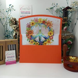 Enveloppe d'invitation à un événement Peace and Love, Enveloppe spéciale pour mariages, anniversaires, baby showers, fêtes, Enveloppe d'invitations