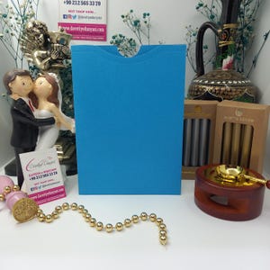 Enveloppe d'invitation turquoise de Bahia à ouverture par le haut – Parfaite pour les mariages, les anniversaires, les événements d'entreprise et les occasions spéciales, ainsi que pour une fête prénuptiale