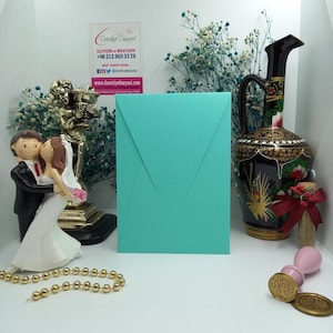 Bahia Aqua Green 270gsm personalisierte Einladungsumschläge - handgemachtes, luxuriöses, umweltfreundliches Papier für Hochzeiten, Verlobungen, Babypartys