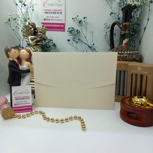 Elegante Creme Bahia Hochzeitseinladung Umschlag, Premium, Perfekt für Hochzeit, RSVP, Party, anpassbar für jede Veranstaltung, Verlobungsfeiern