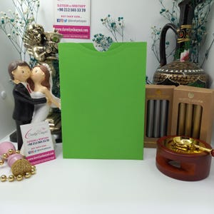 Busta per invito Bahia Pistachio Green con apertura dall'alto - Carta di qualità / Perfetta per matrimoni, compleanni, eventi aziendali, buste di lusso