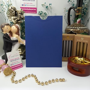 Enveloppe d'invitation bleu marine Bahia à ouverture par le haut - Papier élégant de 270 g pour les mariages, les fêtes, les événements d'entreprise et plus encore, les réunions d'entreprise