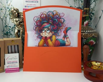 Colorful Custom Envelopes for Invitations, Letters, Events - Perfect for College Girl , University Activities, Parties, Special Occasions