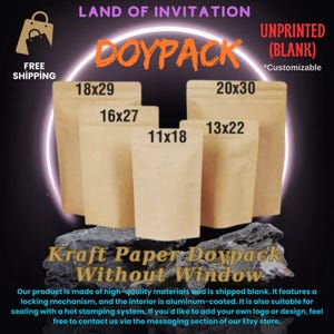 Kraft Paper Doypack Eco-Friendly – Embalagem Resselável para Café, Lanches - Cosméticos | Pequenos Negócios - Projetos DIY | Embalagem Perfeita