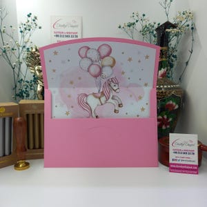 Rosa Babypartyeinladung Umschlag für Mädchen-Geburtstags- & Babyparty - kundenspezifisches Design, Premium-Qualität für besondere Ereignisse, Mädchen-Event-Zubehör