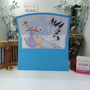 Blaue Babyparty, Geburtstag, Baby-Party Einladung Umschlag, Custom Design, Premium Qualität, personalisierte Einladung Lieferungen für Jungen Veranstaltungen