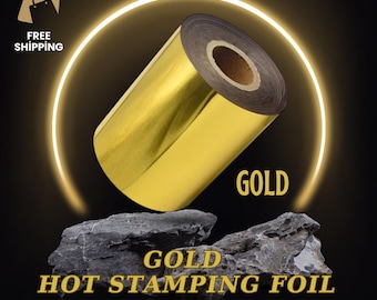 Premium Gold Hot Stamping Foil Roll - Metaliczna folia termotransferowa do rękodzieła, skóry, zaproszeń, projektów DIY, scrapbookingu i tworzenia kartek