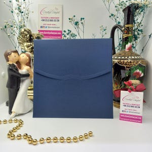 Quadratischer Torito Navy Einladungsumschlag, Hochzeit, Geburtstag, Party, besondere Ereignisse, benutzerdefinierte Größen, elegant, Premium-Qualität, Eventzubehör