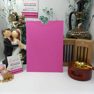 Busta per invito premium Bahia Pomegranate con apertura dall'alto: elegante, vuota, perfetta per matrimoni, compleanni, eventi aziendali, busta per eventi