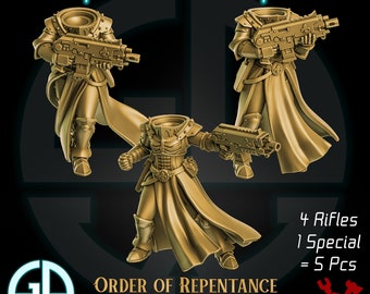 Space Nuns Militia x5 - Pick your weapon option! - Order of Repentance  - Wargaming Bits to customise and kitbash your army!