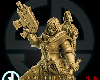 Space Nuns High Sister Vermilion - Order of Repentance  - Wargaming Bits to customise and kitbash your army!