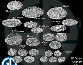 Gothic Castle Ruins / Cathedral bases - 8K Quality! All Sizes - Official Zabavka Workshop - Perfect for Wargaming, D&D or Dioramas!