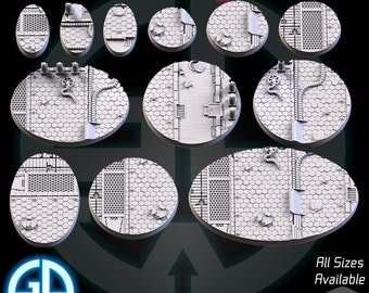 Sci-fi Industrial City Mini Bases Toppers - 8K Quality!   , Perfect for mechanical cults to cast rituals! - Official Txarli!