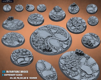 The Hive /Xeno Lair / Space Bug Miniature Bases - 8K Quality! All Sizes, Official Admiral Apocalypse, Perfect for Wargaming / D&D / Diorama!