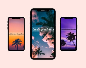 Wallpaper Phone Palm - Etsy Wallpaper Phone Palm - Etsy