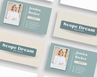 Minimal Business Card Template | DIY Business Card Template | Realtor Business Card Template | Editable Business Card Template