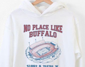 Buffalo Football Hoodie, Retro Buffalo Crewneck, Vintage Buffalo Crewneck, Christmas Gifts for Buffalo