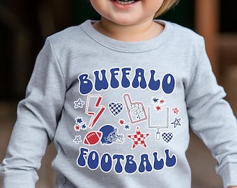 buffalo football toddler shirt, Buffalo Onesie , Buffalo Youth sweatshirt, kids buffalo long sleeve