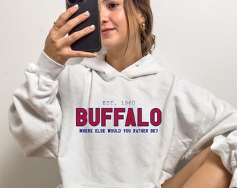 Buffalo Football Womens Hoodie, Womens Buffalo Apparel, Vintage Buffalo Sweatshirt,Vintage Retro Buffalo Football Crewneck,Buffalo Mafia Tee