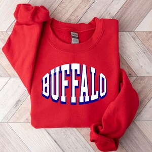 Buffalo Sweatshirt, Buffalo Football Crewneck, Vintage Buffalo Crewneck, Christmas Gifts for Buffalo, Buffalo Football Fan Crewneck