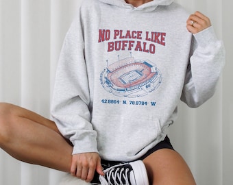Buffalo Football Hoodie, Retro Buffalo Crewneck, Vintage Buffalo Crewneck, Christmas Gifts for Buffalo