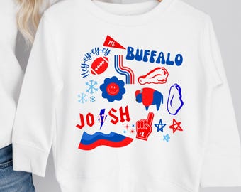 buffalo football toddler shirt, Buffalo Onesie , Buffalo Youth sweatshirt, kids buffalo long sleeve